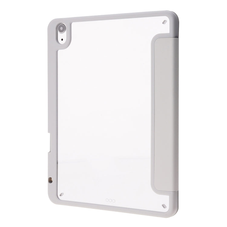 For iPad Air 11 2024 Deformation Transparent Acrylic Leather Tablet Case(Grey) - iPad Air 11 2024 Cases by PMC Jewellery | Online Shopping South Africa | PMC Jewellery | Buy Now Pay Later Mobicred