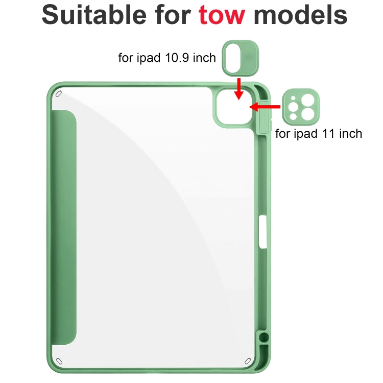 For iPad Pro 13 2024 Acrylic 3-folding Smart Leather Tablet Case(Green) - iPad Pro 13 2024 Cases by PMC Jewellery | Online Shopping South Africa | PMC Jewellery | Buy Now Pay Later Mobicred