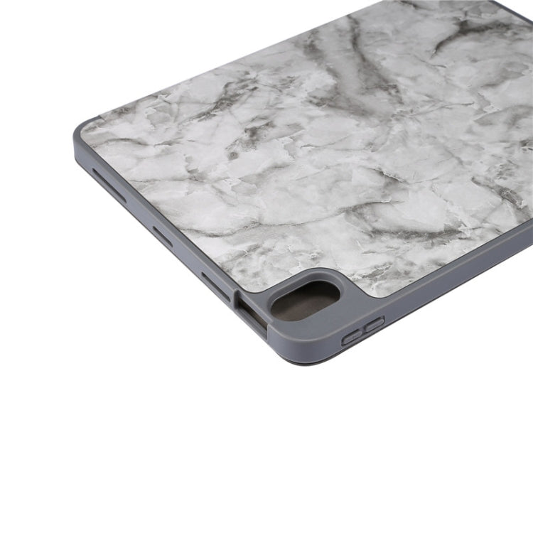 For iPad Air 11 2024 Three-fold Marble Texture Protective Tablet Case with Pen Slot(Black Gray) - iPad Air 11 2024 Cases by PMC Jewellery | Online Shopping South Africa | PMC Jewellery | Buy Now Pay Later Mobicred