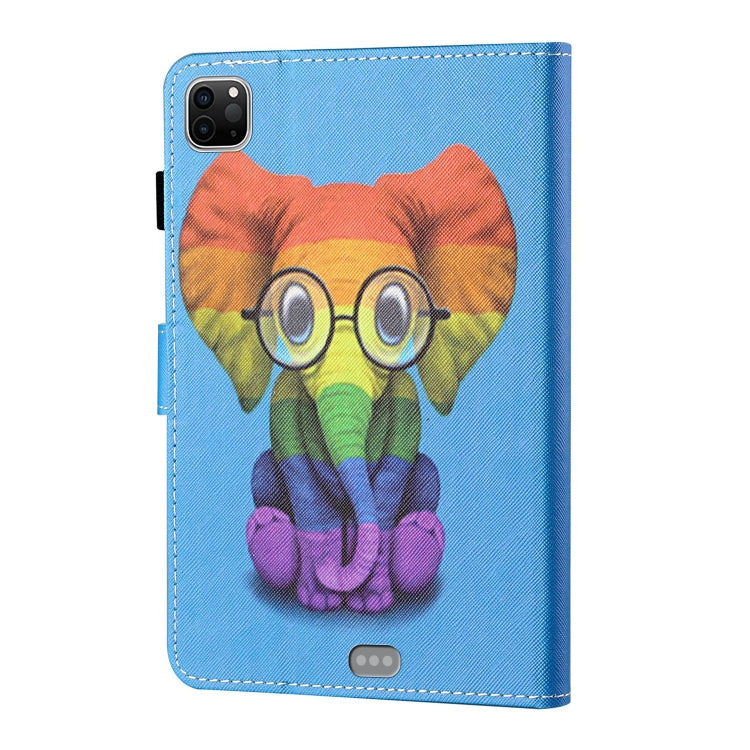For iPad Pro 11 2024 Coloured Drawing Stitching Smart Leather Tablet Case(Colorful Elephant) - iPad Pro 11 2024 Cases by PMC TechLife | Online Shopping South Africa | PMC TechLife | Buy Now Pay Later Mobicred