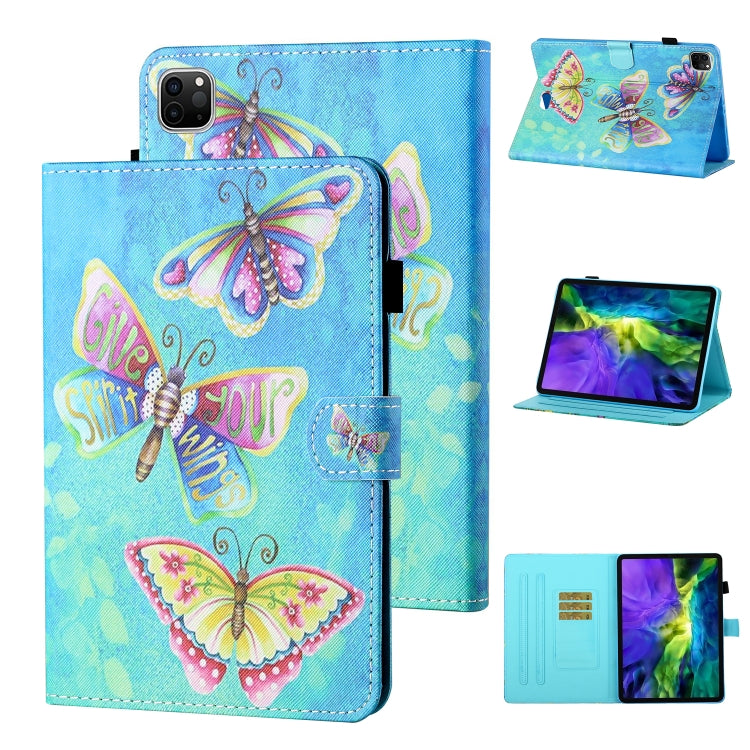 For iPad Pro 11 2024 Coloured Drawing Stitching Smart Leather Tablet Case(Colorful Butterflies) - iPad Pro 11 2024 Cases by PMC Jewellery | Online Shopping South Africa | PMC Jewellery | Buy Now Pay Later Mobicred