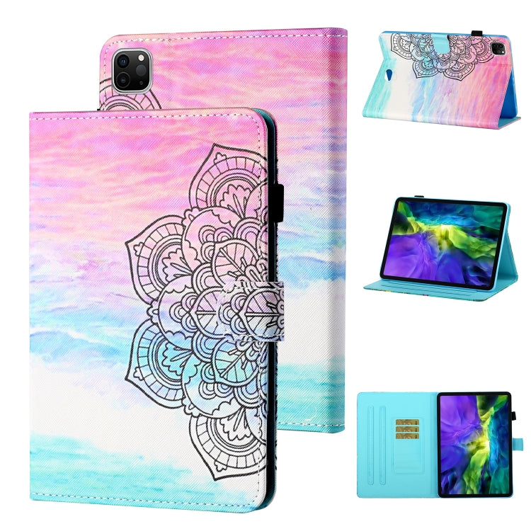 For iPad Pro 11 2024 Coloured Drawing Stitching Smart Leather Tablet Case(Colorful Mandala) - iPad Pro 11 2024 Cases by PMC TechLife | Online Shopping South Africa | PMC TechLife | Buy Now Pay Later Mobicred