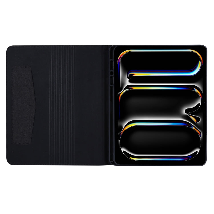 For iPad Pro 13 2024 Fabric Leather Tablet Case(Black) - iPad Pro 13 2024 Cases by PMC TechLife | Online Shopping South Africa | PMC TechLife | Buy Now Pay Later Mobicred