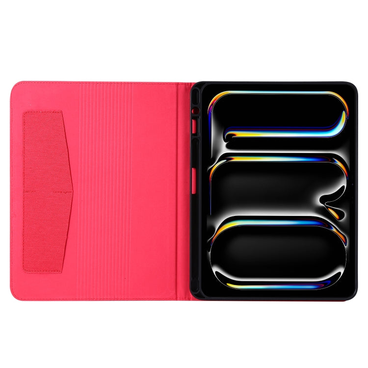 For iPad Pro 11 2024 Fabric Leather Tablet Case(Red) - iPad Pro 11 2024 Cases by PMC TechLife | Online Shopping South Africa | PMC TechLife | Buy Now Pay Later Mobicred
