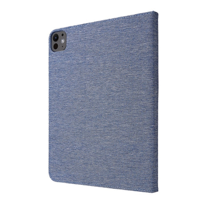 For iPad Pro 11 2024 Fabric Leather Tablet Case(Blue) - iPad Pro 11 2024 Cases by PMC Jewellery | Online Shopping South Africa | PMC Jewellery | Buy Now Pay Later Mobicred