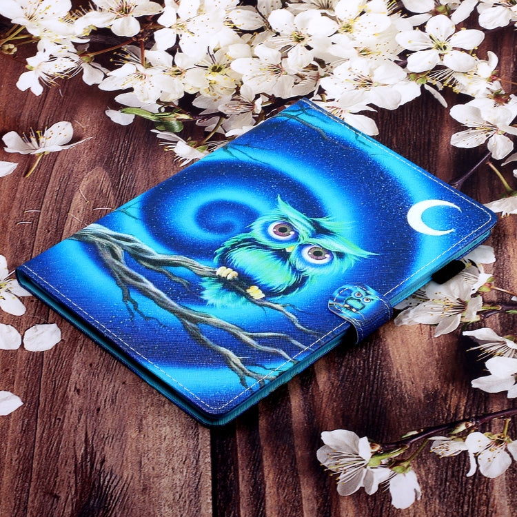 For iPad Pro 11 2024 Coloured Drawing Stitching Smart Leather Tablet Case(Moon Owl) - iPad Pro 11 2024 Cases by PMC Jewellery | Online Shopping South Africa | PMC Jewellery | Buy Now Pay Later Mobicred