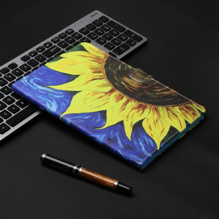 For iPad Pro 11 2024 Coloured Drawing Stitching Smart Leather Tablet Case(Sunflower) - iPad Pro 11 2024 Cases by PMC TechLife | Online Shopping South Africa | PMC TechLife | Buy Now Pay Later Mobicred