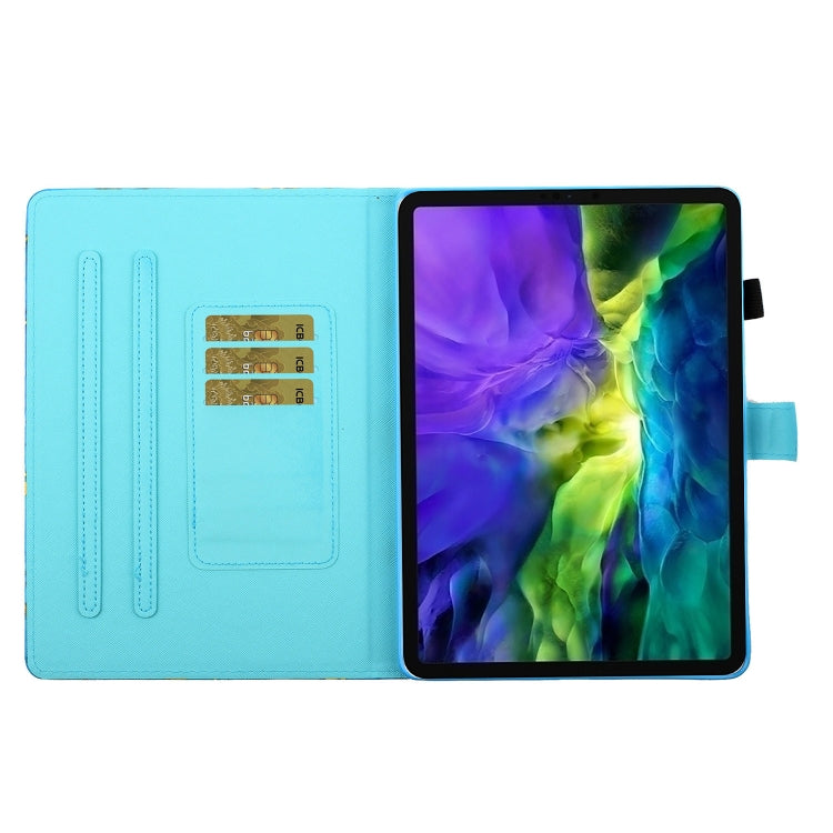 For iPad Pro 11 2024 Coloured Drawing Stitching Smart Leather Tablet Case(Sunflower) - iPad Pro 11 2024 Cases by PMC TechLife | Online Shopping South Africa | PMC TechLife | Buy Now Pay Later Mobicred