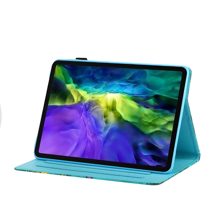 For iPad Pro 11 2024 Coloured Drawing Stitching Smart Leather Tablet Case(Sunflower) - iPad Pro 11 2024 Cases by PMC TechLife | Online Shopping South Africa | PMC TechLife | Buy Now Pay Later Mobicred
