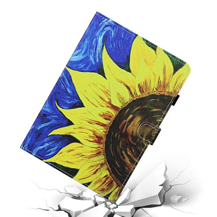 For iPad Pro 11 2024 Coloured Drawing Stitching Smart Leather Tablet Case(Sunflower) - iPad Pro 11 2024 Cases by PMC TechLife | Online Shopping South Africa | PMC TechLife | Buy Now Pay Later Mobicred