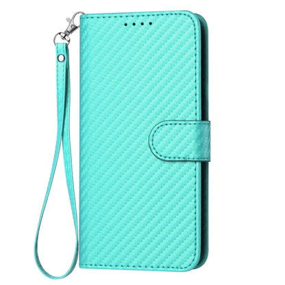 For Xiaomi Redmi K70 / K70 Pro YX0070 Carbon Fiber Buckle Leather Phone Case with Lanyard(Light Blue) - K70 Cases by PMC Jewellery | Online Shopping South Africa | PMC Jewellery | Buy Now Pay Later Mobicred