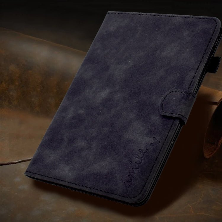 For iPad Pro 11 2024 Embossed Smile Smart Leather Tablet Case(Black) - iPad Pro 11 2024 Cases by PMC Jewellery | Online Shopping South Africa | PMC Jewellery | Buy Now Pay Later Mobicred