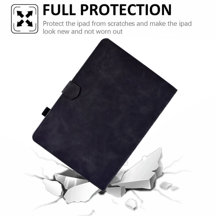 For iPad Pro 11 2024 Embossed Smile Smart Leather Tablet Case(Black) - iPad Pro 11 2024 Cases by PMC Jewellery | Online Shopping South Africa | PMC Jewellery | Buy Now Pay Later Mobicred