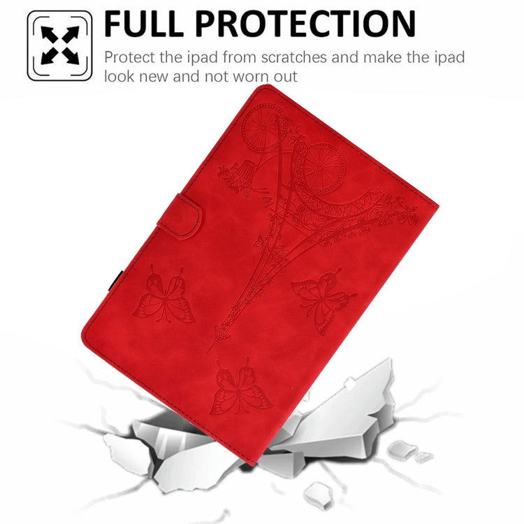 For iPad Pro 11 2024 Tower Embossed Leather Smart Tablet Case(Red) - iPad Pro 11 2024 Cases by PMC TechLife | Online Shopping South Africa | PMC TechLife | Buy Now Pay Later Mobicred