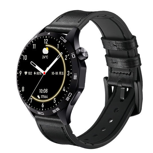 WS-26 1.52 inch IP67 Sport Smart Watch Support Bluetooth Call / Sleep / Blood Oxygen / Heart Rate / Blood Pressure Health Monitor, Leather Strap(Black) - Smart Watches by PMC Jewellery | Online Shopping South Africa | PMC Jewellery | Buy Now Pay Later Mobicred