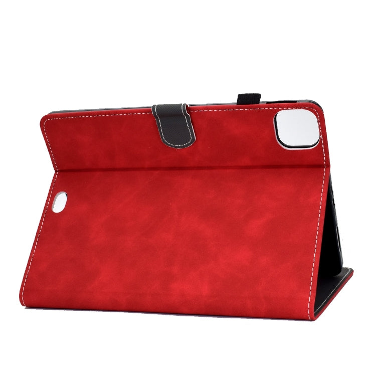 For iPad Pro 11 2024 Cowhide Texture Tablet Leather Smart Case(Red) - iPad Pro 11 2024 Cases by PMC TechLife | Online Shopping South Africa | PMC TechLife | Buy Now Pay Later Mobicred