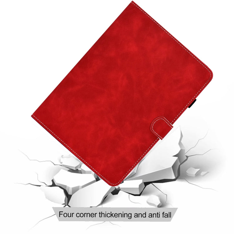 For iPad Pro 11 2024 Cowhide Texture Tablet Leather Smart Case(Red) - iPad Pro 11 2024 Cases by PMC TechLife | Online Shopping South Africa | PMC TechLife | Buy Now Pay Later Mobicred