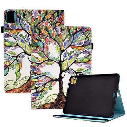 For iPad Pro 11 2024 Painted Elastic Band Smart Leather Tablet Case(Life Tree) - iPad Pro 11 2024 Cases by PMC Jewellery | Online Shopping South Africa | PMC Jewellery | Buy Now Pay Later Mobicred