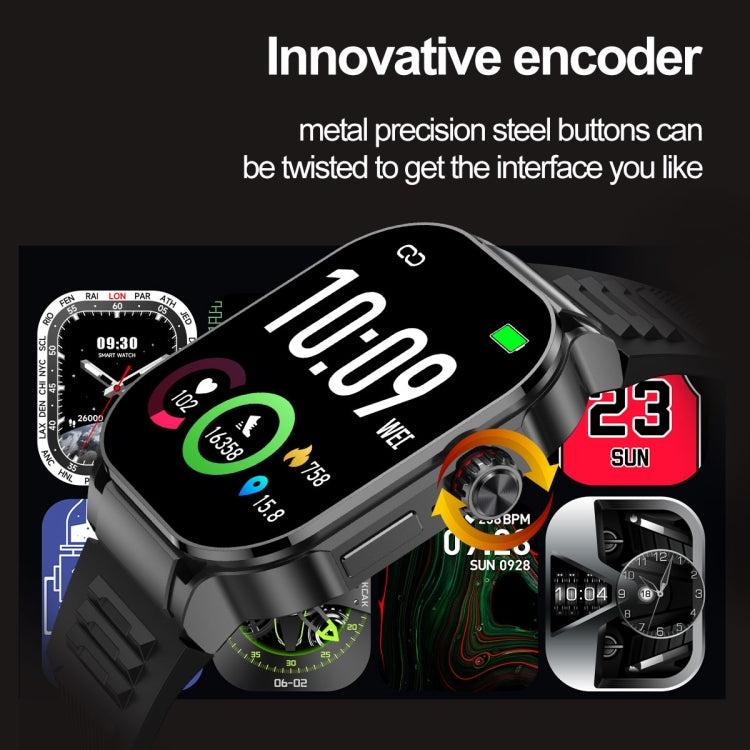 G40S 2.06 inch IP67 BT5.2 Sport Smart Watch, Support Bluetooth Call / Sleep / Blood Oxygen / Heart Rate / Blood Pressure Health Monitor(Grey) - Smart Watches by PMC Jewellery | Online Shopping South Africa | PMC Jewellery | Buy Now Pay Later Mobicred