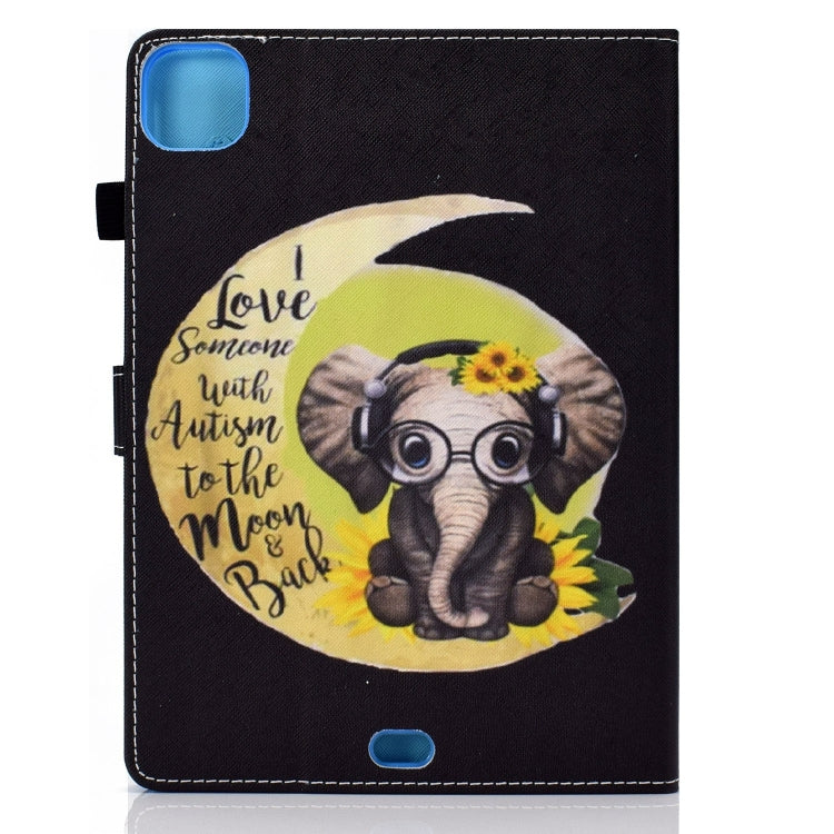 For iPad Pro 11 2024 Painted Stitching Smart Leather Tablet Case(Moon Baby Elephant) - iPad Pro 11 2024 Cases by PMC Jewellery | Online Shopping South Africa | PMC Jewellery | Buy Now Pay Later Mobicred