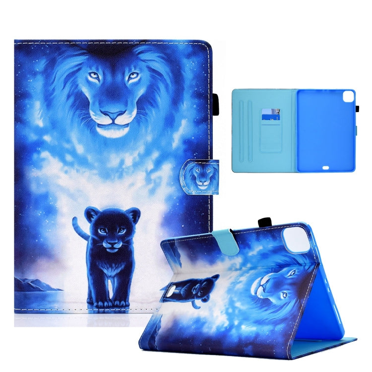 For iPad Pro 11 2024 Painted Stitching Smart Leather Tablet Case(Lion) - iPad Pro 11 2024 Cases by PMC Jewellery | Online Shopping South Africa | PMC Jewellery | Buy Now Pay Later Mobicred