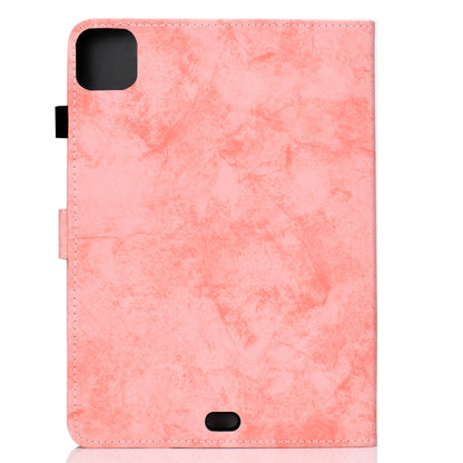 For iPad Pro 11 2024 Marble Style Cloth Texture Smart Leather Tablet Case(Pink) - iPad Pro 11 2024 Cases by PMC Jewellery | Online Shopping South Africa | PMC Jewellery | Buy Now Pay Later Mobicred