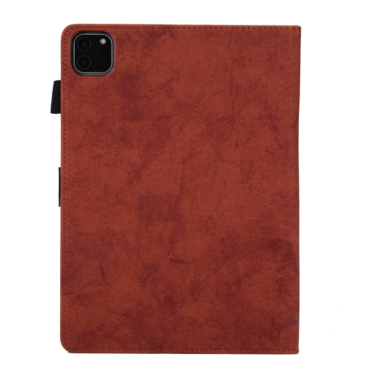 For iPad Pro 11 2024 Cloth Texture Leather Tablet Case(Brown) - iPad Pro 11 2024 Cases by PMC Jewellery | Online Shopping South Africa | PMC Jewellery | Buy Now Pay Later Mobicred