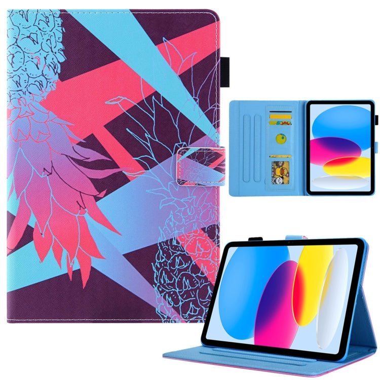 For iPad Pro 11 2024 Colored Drawing Leather Smart Tablet Case(Dazzling Pineapple) - iPad Pro 11 2024 Cases by PMC Jewellery | Online Shopping South Africa | PMC Jewellery | Buy Now Pay Later Mobicred