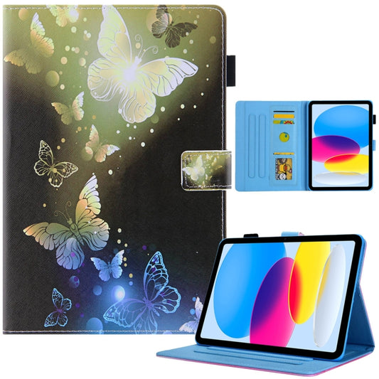 For iPad Pro 11 2024 Colored Drawing Leather Smart Tablet Case(Gold Butterflies) - iPad Pro 11 2024 Cases by PMC Jewellery | Online Shopping South Africa | PMC Jewellery | Buy Now Pay Later Mobicred