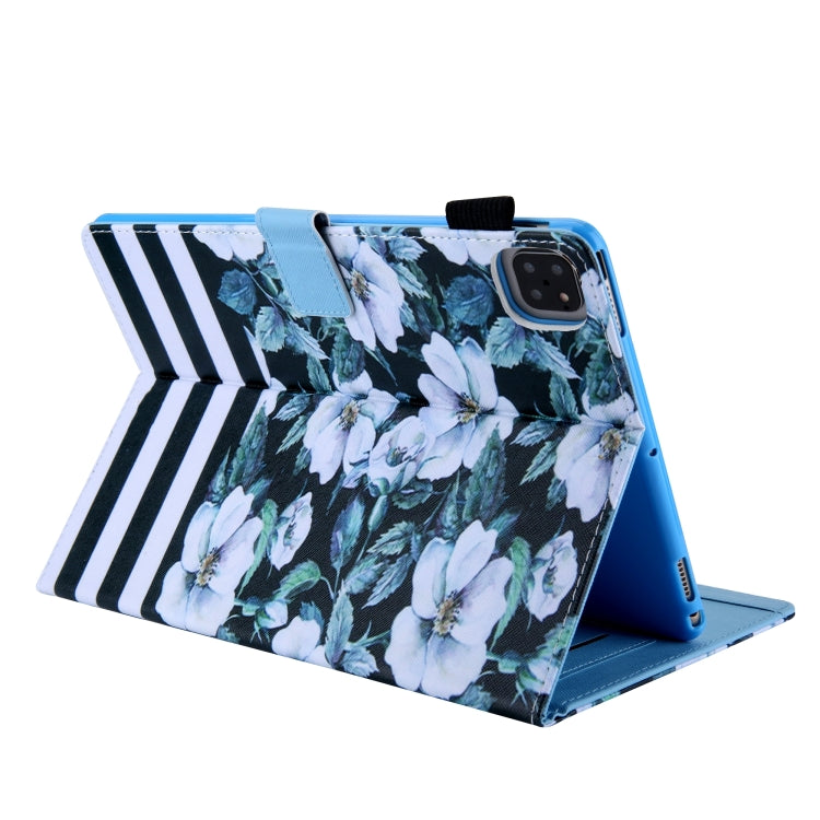 For iPad Pro 11 2024 Colored Drawing Leather Smart Tablet Case(Pear Flowers) - iPad Pro 11 2024 Cases by PMC TechLife | Online Shopping South Africa | PMC TechLife | Buy Now Pay Later Mobicred
