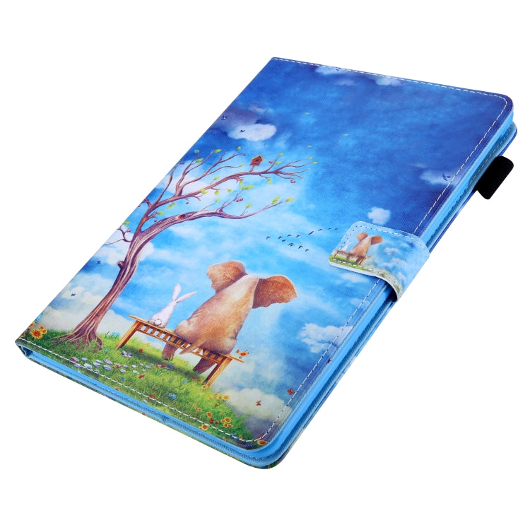 For iPad Pro 11 2024 Colored Drawing Leather Smart Tablet Case(Elephant Rabbit) - iPad Pro 11 2024 Cases by PMC Jewellery | Online Shopping South Africa | PMC Jewellery | Buy Now Pay Later Mobicred
