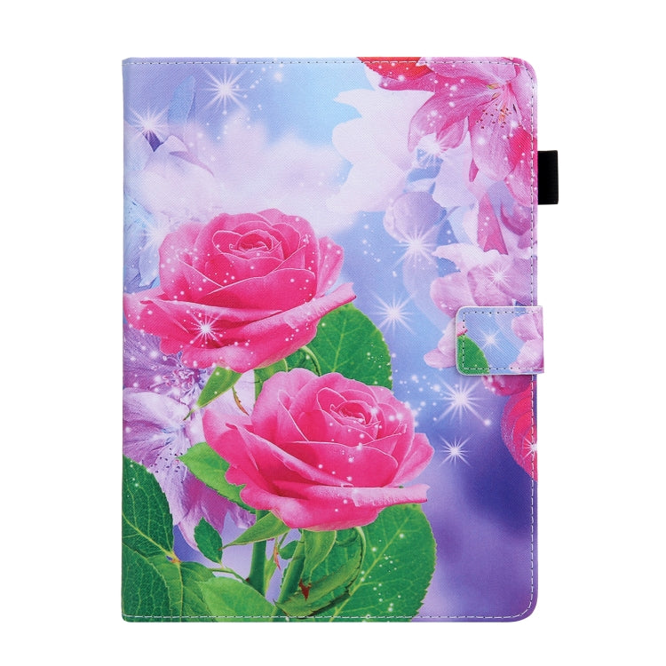 For iPad Pro 11 2024 Colored Drawing Leather Smart Tablet Case(Red Rose) - iPad Pro 11 2024 Cases by PMC TechLife | Online Shopping South Africa | PMC TechLife | Buy Now Pay Later Mobicred