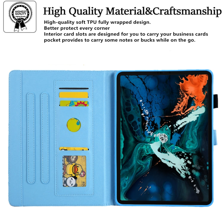For iPad Pro 11 2024 Colored Drawing Leather Smart Tablet Case(Red Rose) - iPad Pro 11 2024 Cases by PMC TechLife | Online Shopping South Africa | PMC TechLife | Buy Now Pay Later Mobicred