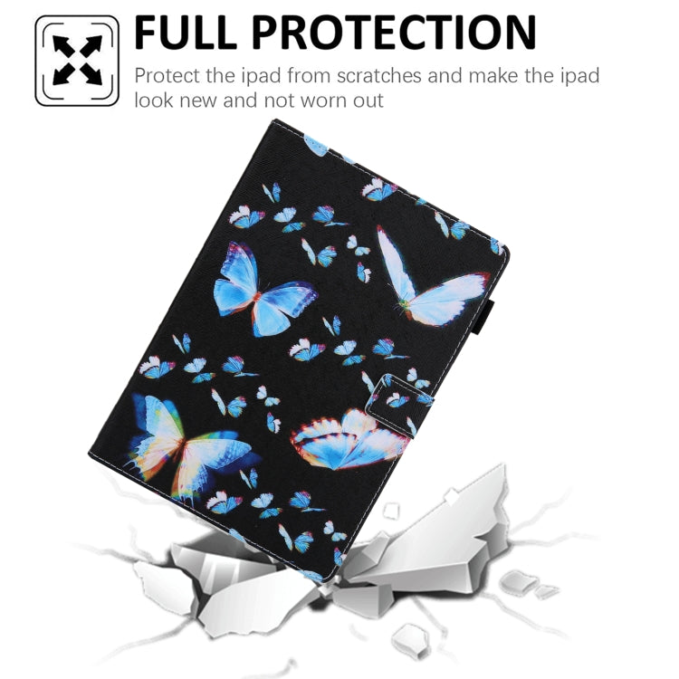 For iPad Pro 11 2024 Colored Drawing Leather Smart Tablet Case(Dream Blue Butterfly) - iPad Pro 11 2024 Cases by PMC Jewellery | Online Shopping South Africa | PMC Jewellery | Buy Now Pay Later Mobicred