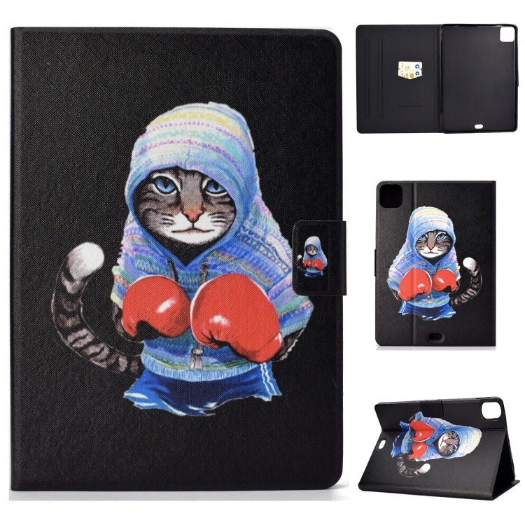 For iPad Pro 11 2024 Voltage Colored Drawing Smart Leather Tablet Case(Boxing Cat) - iPad Pro 11 2024 Cases by PMC Jewellery | Online Shopping South Africa | PMC Jewellery | Buy Now Pay Later Mobicred