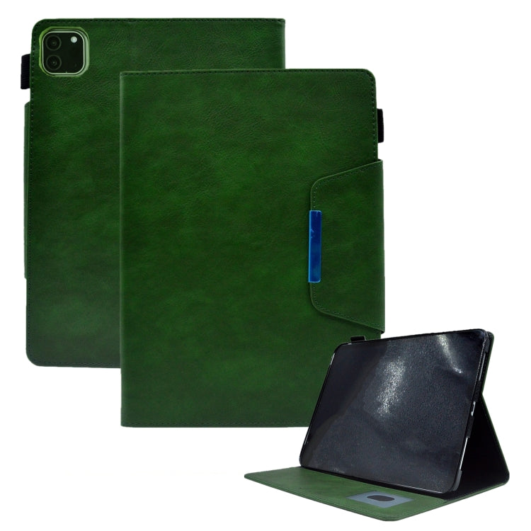 For iPad Pro 11 2024 Suede Cross Texture Magnetic Clasp Leather Smart Tablet Case(Green) - iPad Pro 11 2024 Cases by PMC Jewellery | Online Shopping South Africa | PMC Jewellery | Buy Now Pay Later Mobicred
