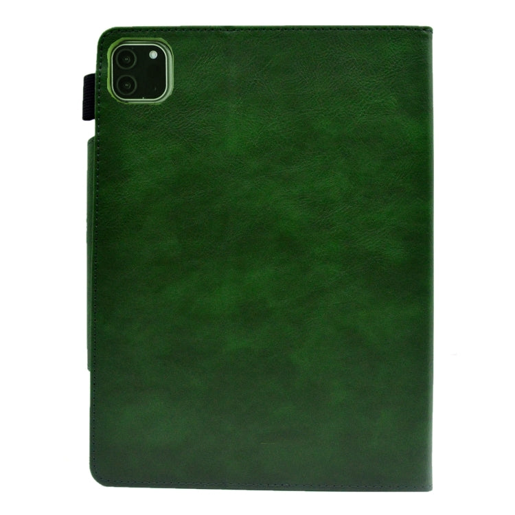 For iPad Pro 11 2024 Suede Cross Texture Magnetic Clasp Leather Smart Tablet Case(Green) - iPad Pro 11 2024 Cases by PMC Jewellery | Online Shopping South Africa | PMC Jewellery | Buy Now Pay Later Mobicred