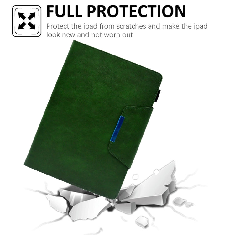 For iPad Pro 11 2024 Suede Cross Texture Magnetic Clasp Leather Smart Tablet Case(Green) - iPad Pro 11 2024 Cases by PMC Jewellery | Online Shopping South Africa | PMC Jewellery | Buy Now Pay Later Mobicred