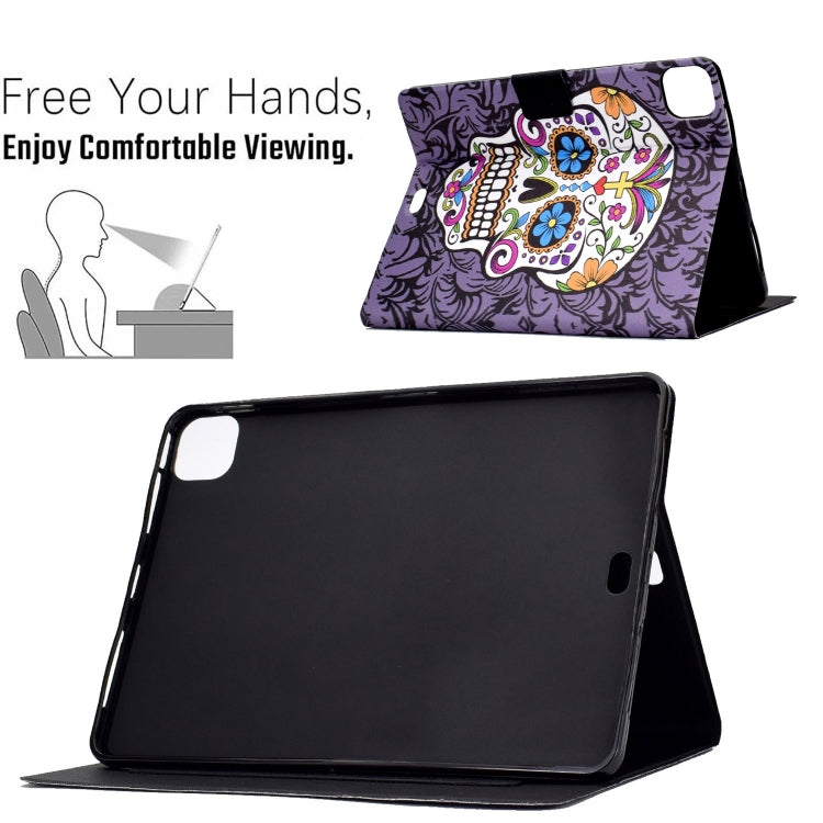 For iPad Pro 11 2024 Voltage Colored Drawing Smart Leather Tablet Case(Skull) - iPad Pro 11 2024 Cases by PMC Jewellery | Online Shopping South Africa | PMC Jewellery | Buy Now Pay Later Mobicred