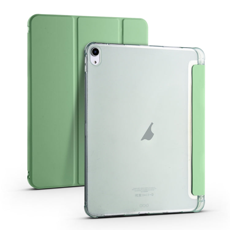 For iPad Air 11 2024 3-fold TPU Leather Smart Tablet Case with Pen Slot(Matcha Green) - iPad Air 11 2024 Cases by PMC Jewellery | Online Shopping South Africa | PMC Jewellery | Buy Now Pay Later Mobicred