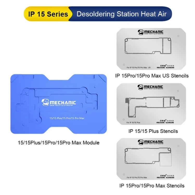 Mechanic Heat Air Desoldering Station Molds For iPhone 15 Series - BGA Stencils by MECHANIC | Online Shopping South Africa | PMC Jewellery | Buy Now Pay Later Mobicred