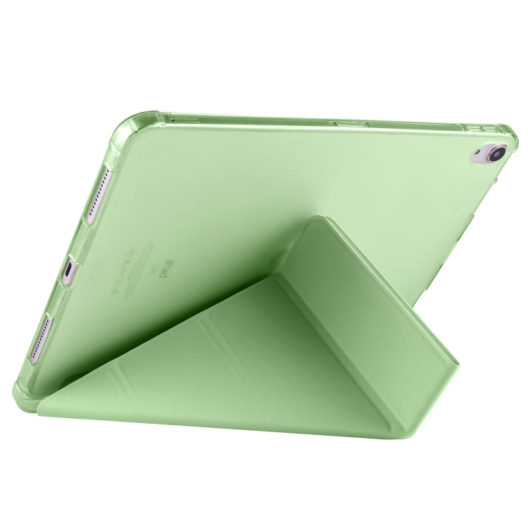 For iPad Pro 13 2024 Multi-folding TPU Leather Smart Tablet Case with Pen Slot(Matcha Green) - iPad Pro 13 2024 Cases by PMC Jewellery | Online Shopping South Africa | PMC Jewellery | Buy Now Pay Later Mobicred