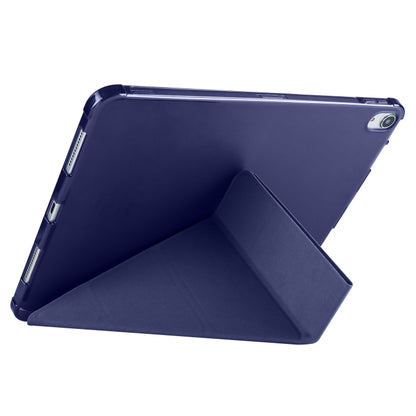 For iPad Pro 13 2024 Multi-folding TPU Leather Smart Tablet Case with Pen Slot(Dark Blue) - iPad Pro 13 2024 Cases by PMC Jewellery | Online Shopping South Africa | PMC Jewellery | Buy Now Pay Later Mobicred