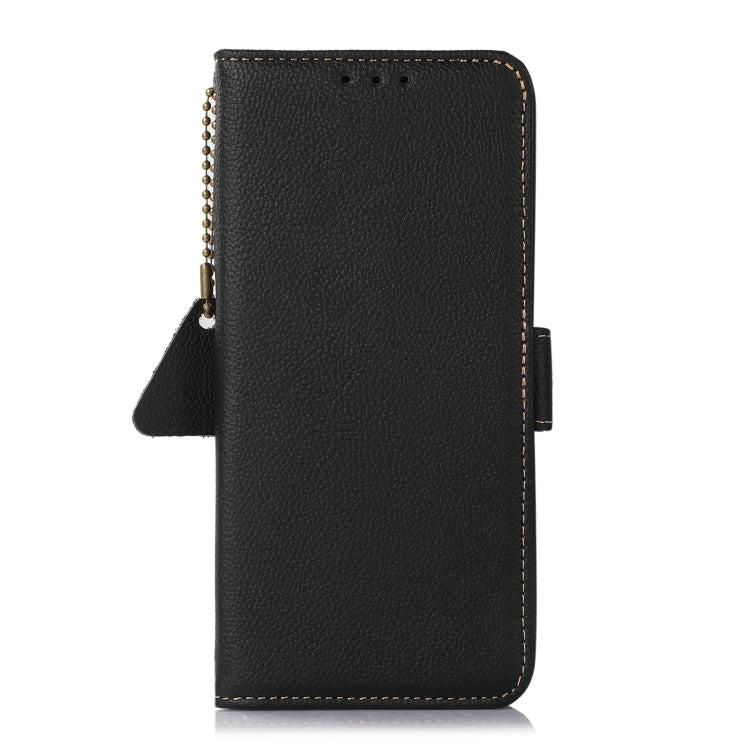 For iPhone 16 Pro Side-Magnetic TJ Genuine Leather RFID Phone Case(Black) - iPhone 16 Pro Cases by PMC TechLife | Online Shopping South Africa | PMC TechLife | Buy Now Pay Later Mobicred