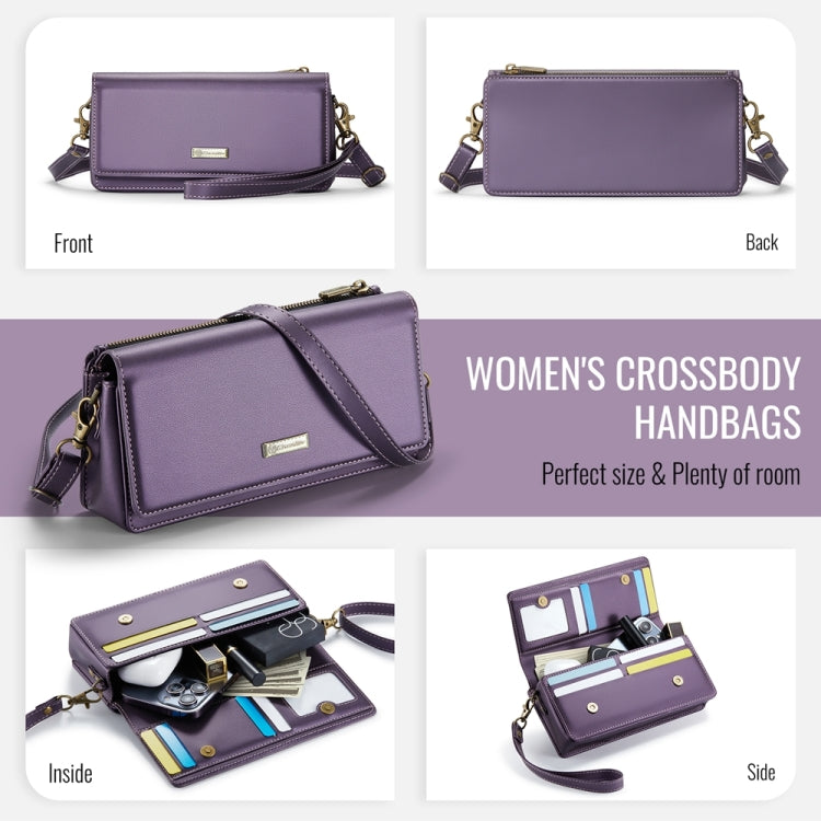 CaseMe ME30 Max Multifunctional Large-Capacity Shoulder Crossbody Phone Bag(Purple) -  by CaseMe | Online Shopping South Africa | PMC Jewellery | Buy Now Pay Later Mobicred