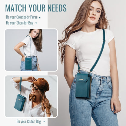 CaseMe Me40 Vertical Multifunctional Shoulder Crossbody Phone Bag(Blue Green) -  by CaseMe | Online Shopping South Africa | PMC Jewellery | Buy Now Pay Later Mobicred