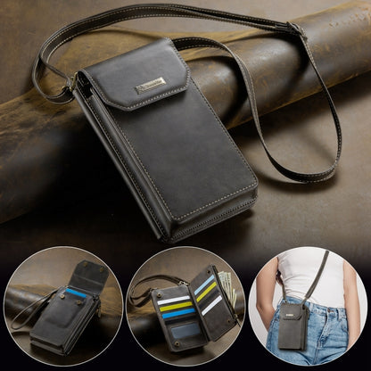 CaseMe Me40 Vertical Multifunctional Shoulder Crossbody Phone Bag(Coffee) -  by CaseMe | Online Shopping South Africa | PMC Jewellery | Buy Now Pay Later Mobicred