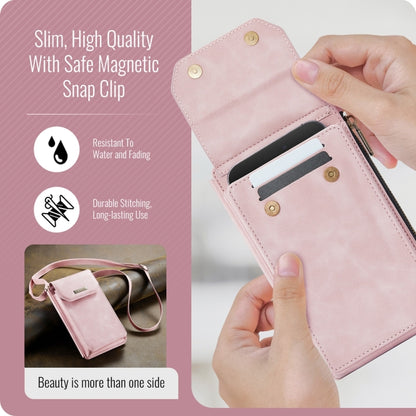 CaseMe Me40 Vertical Multifunctional Shoulder Crossbody Phone Bag(Pink) -  by CaseMe | Online Shopping South Africa | PMC Jewellery | Buy Now Pay Later Mobicred