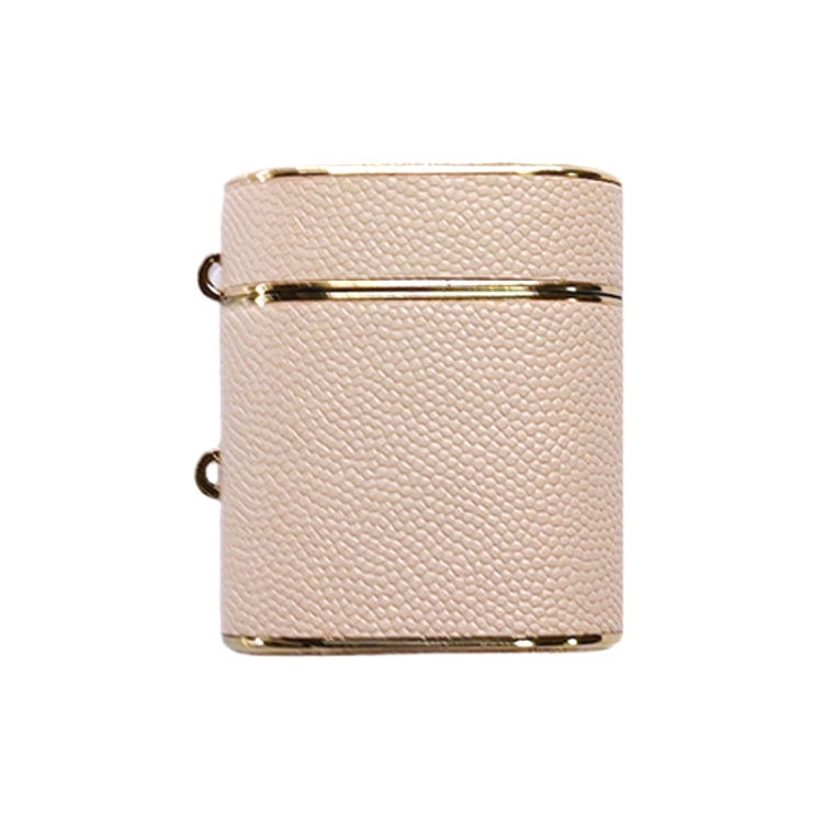 For AirPods 2 / 1 Cylindrical Ball Texture Bluetooth Earphone Protective Case(Khaki) - For AirPods 1/2 by PMC Jewellery | Online Shopping South Africa | PMC Jewellery | Buy Now Pay Later Mobicred