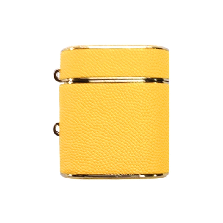 For AirPods 2 / 1 Cylindrical Ball Texture Bluetooth Earphone Protective Case(Yellow) - For AirPods 1/2 by PMC Jewellery | Online Shopping South Africa | PMC Jewellery | Buy Now Pay Later Mobicred